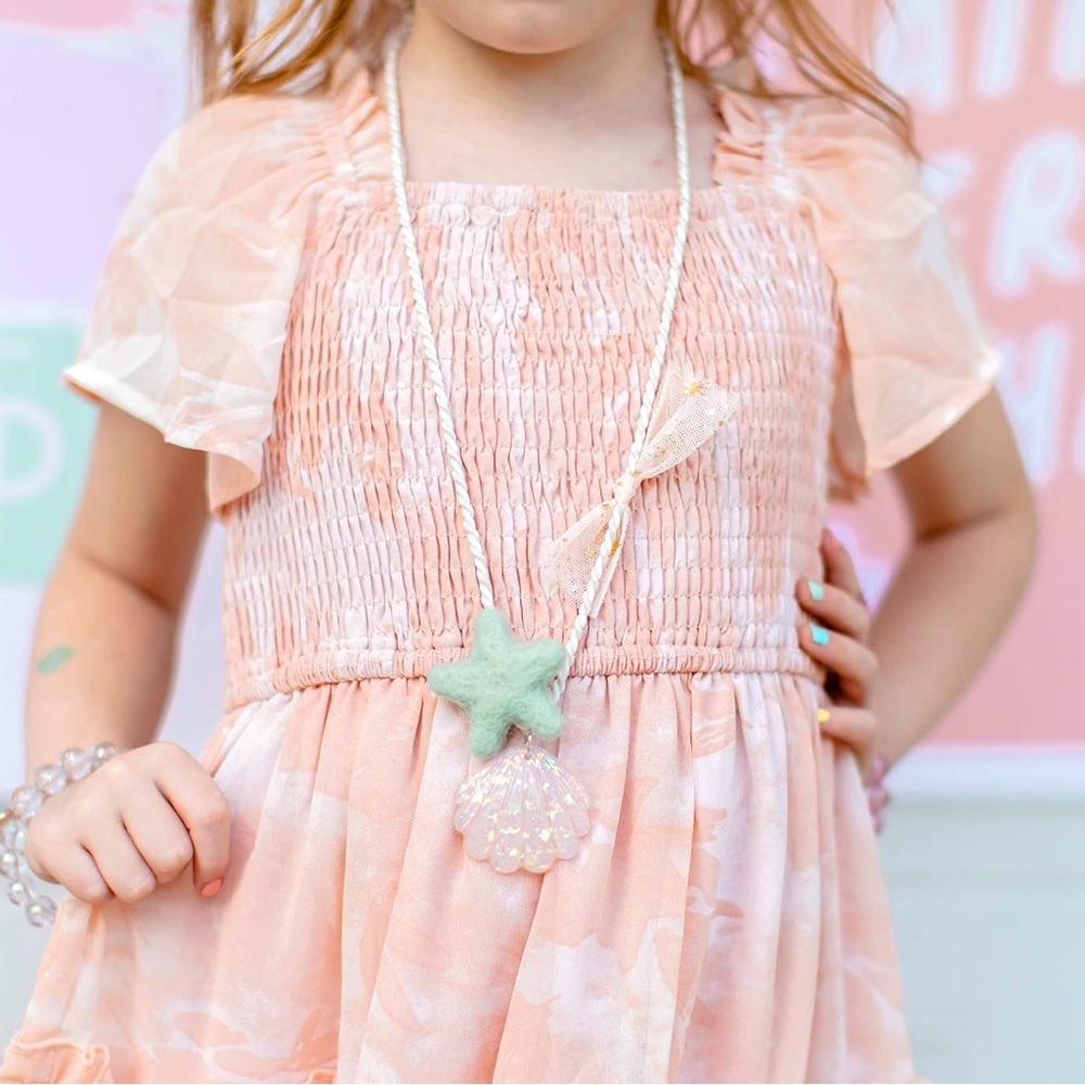 Peach Smocked Twirl Dress